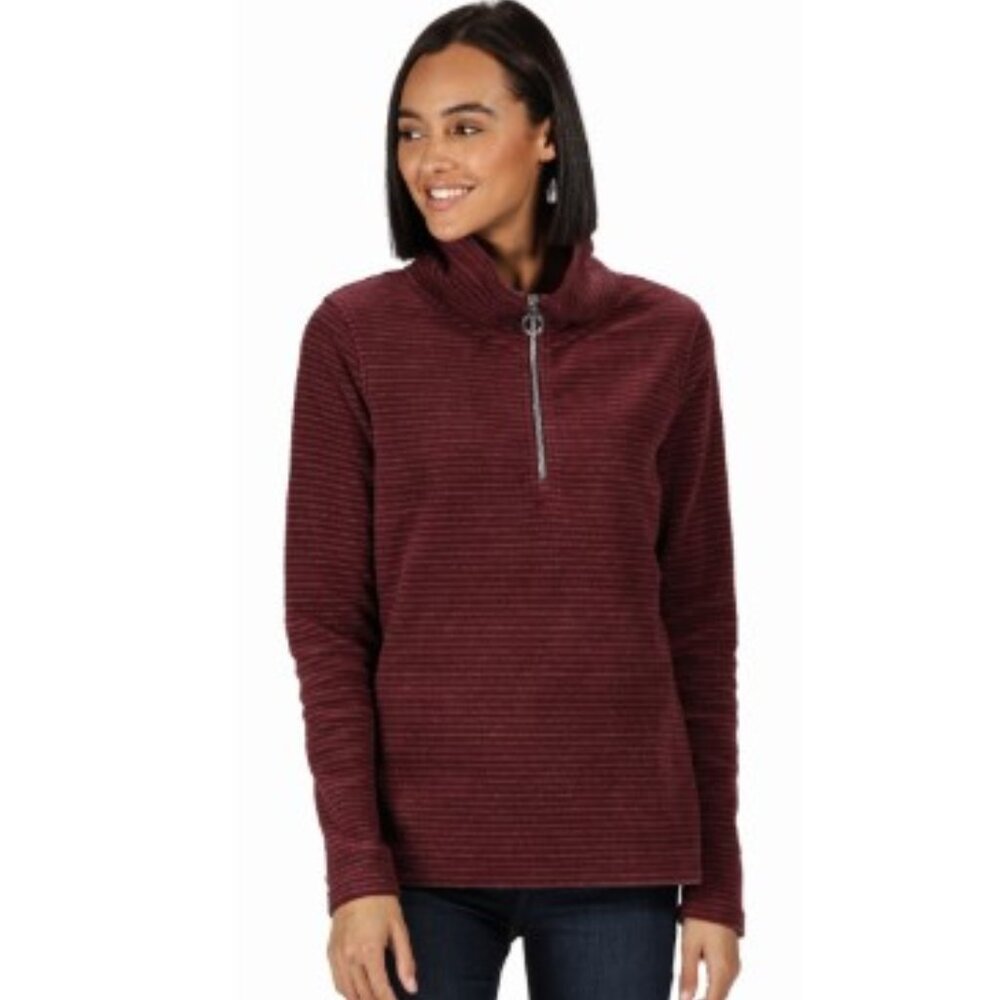 NEW! Regatta Womens Solenne Half Zip Fleece Dark Burgundy  - Size US 3XL